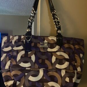 Coach Multicolor Patterned Tote Bag